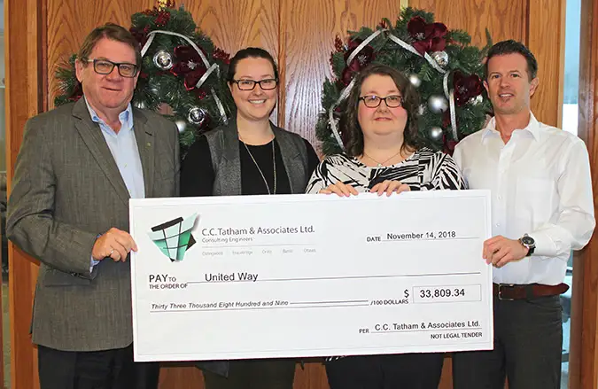 CCTA Donates Over $33,000 to United Way Simcoe Muskoka