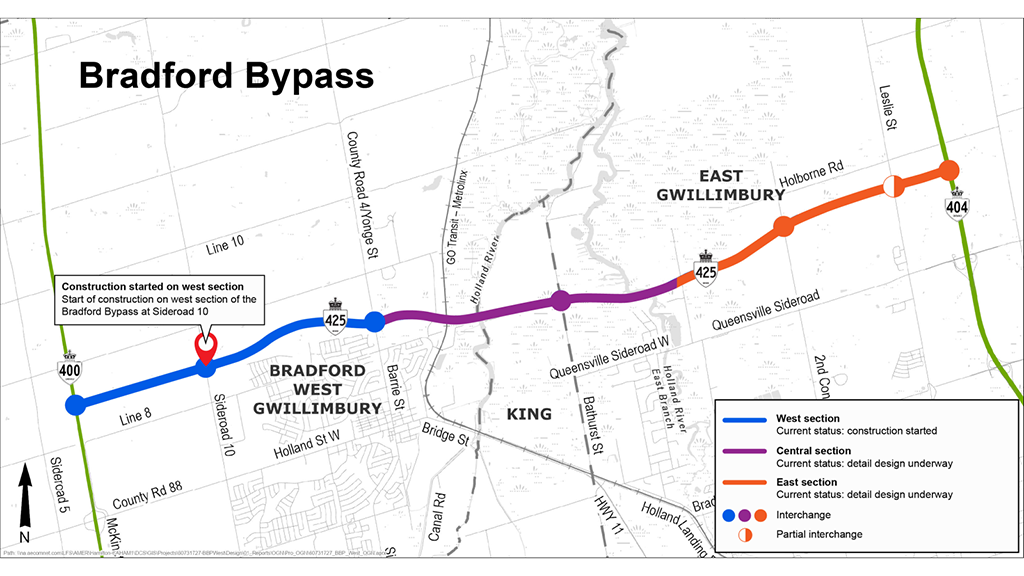 Construction Commences on Bradford Bypass Project in Ontario